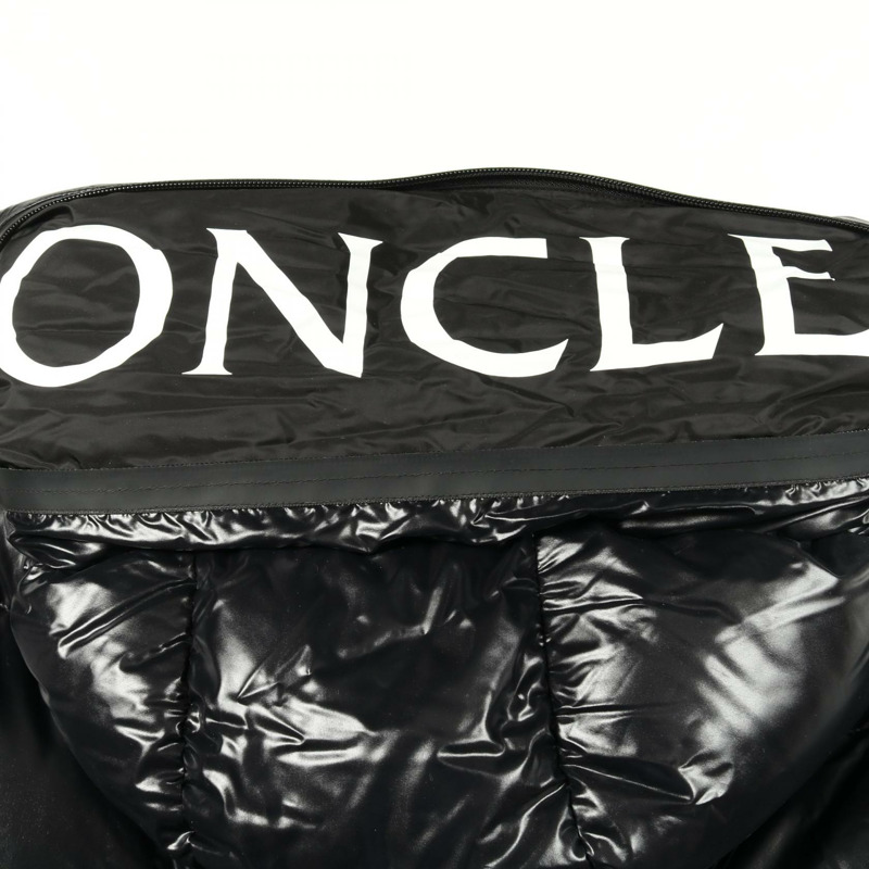 MONCLER HUPPE 帶帽尼龍黑色羽絨外套 #0 二手女款-8