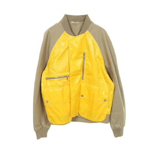 愛馬仕 Serie 紐帶 其他夾克 尼龍棉 米色 黃色 米色 二手 男士