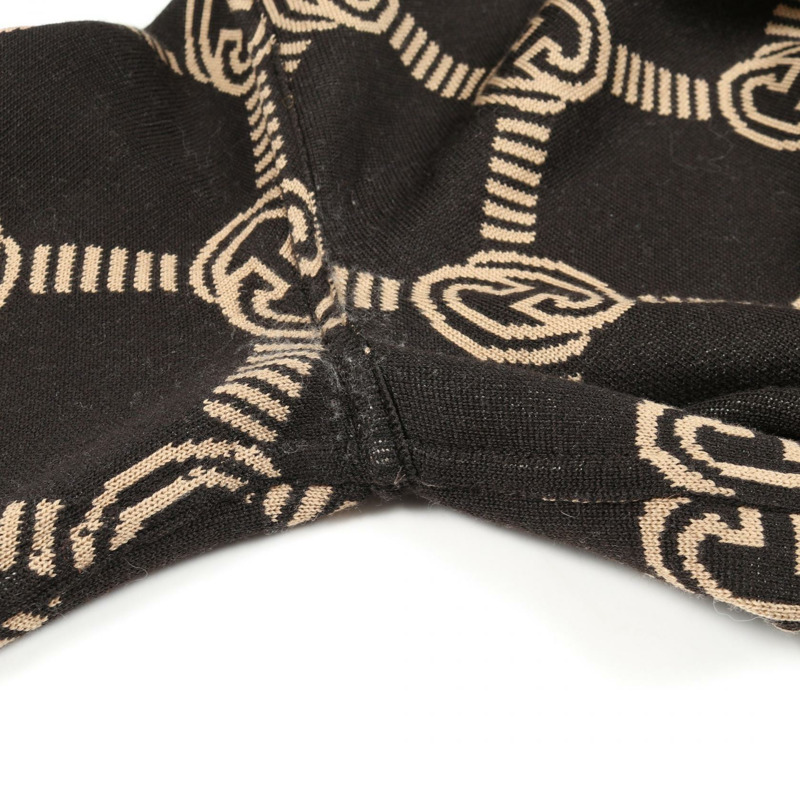 GUCCI 雙面雙G圖案開襟羊毛衫 #S 678308 棕色 二手 女款-11