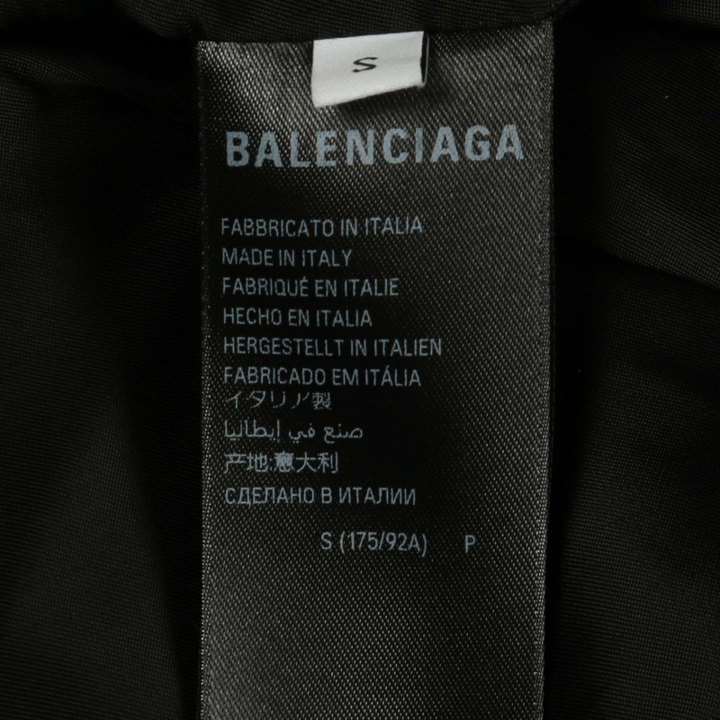 BALENCIAGA Logo acupucture Blouson wool 黑色二手男女通用-6