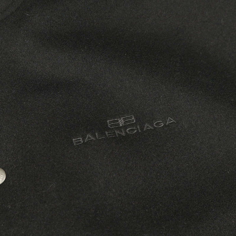 BALENCIAGA Logo acupucture Blouson wool 黑色二手男女通用-9