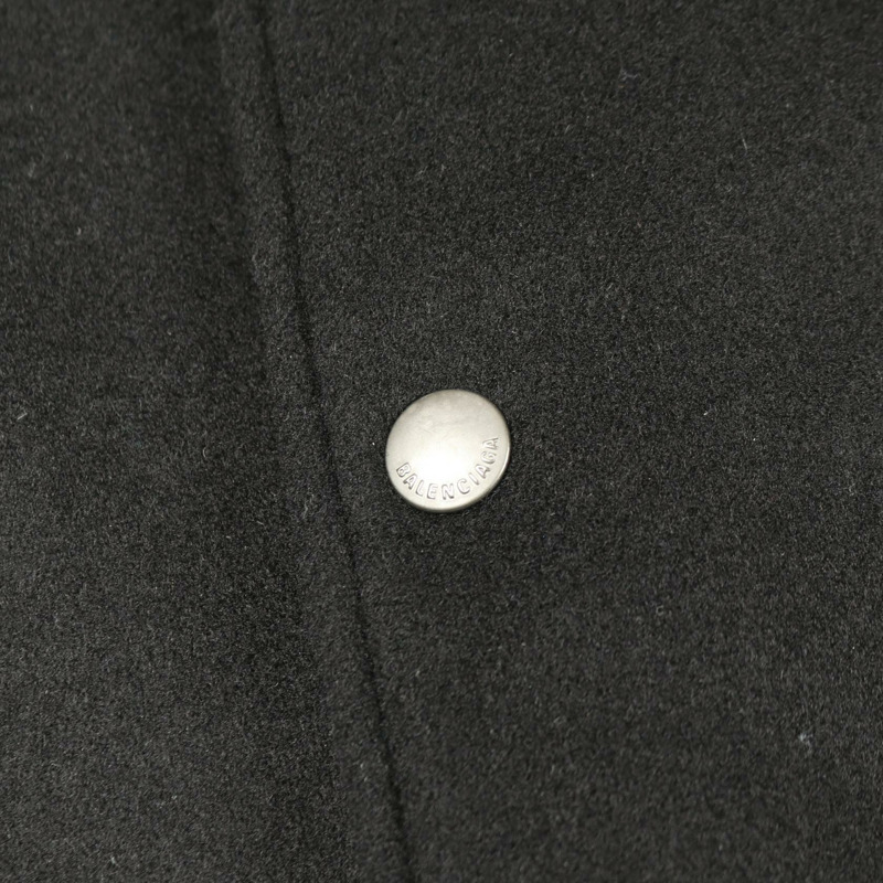 BALENCIAGA Logo acupucture Blouson wool 黑色二手男女通用-10