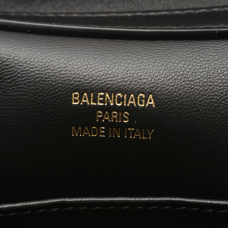 BALENCIAGA Rodeo 單肩手提包 8437122AA4V1000 黑色皮革 二手 斜背包-3