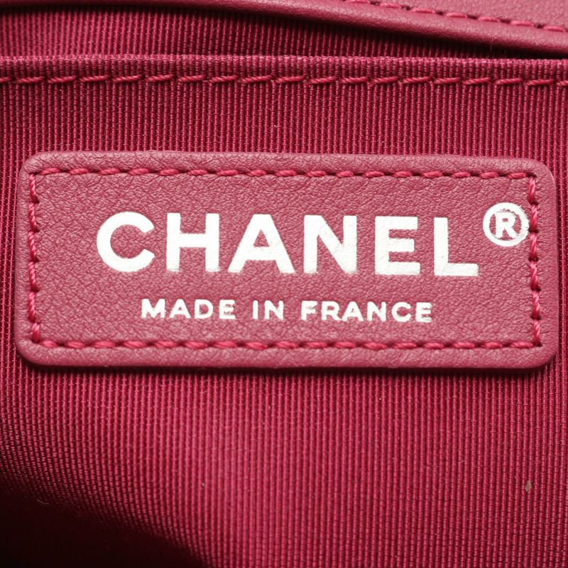 香奈兒 Boy Chanel Chevron 單肩包 A67086 羊皮 波爾多紅 二手 SHW CC-3