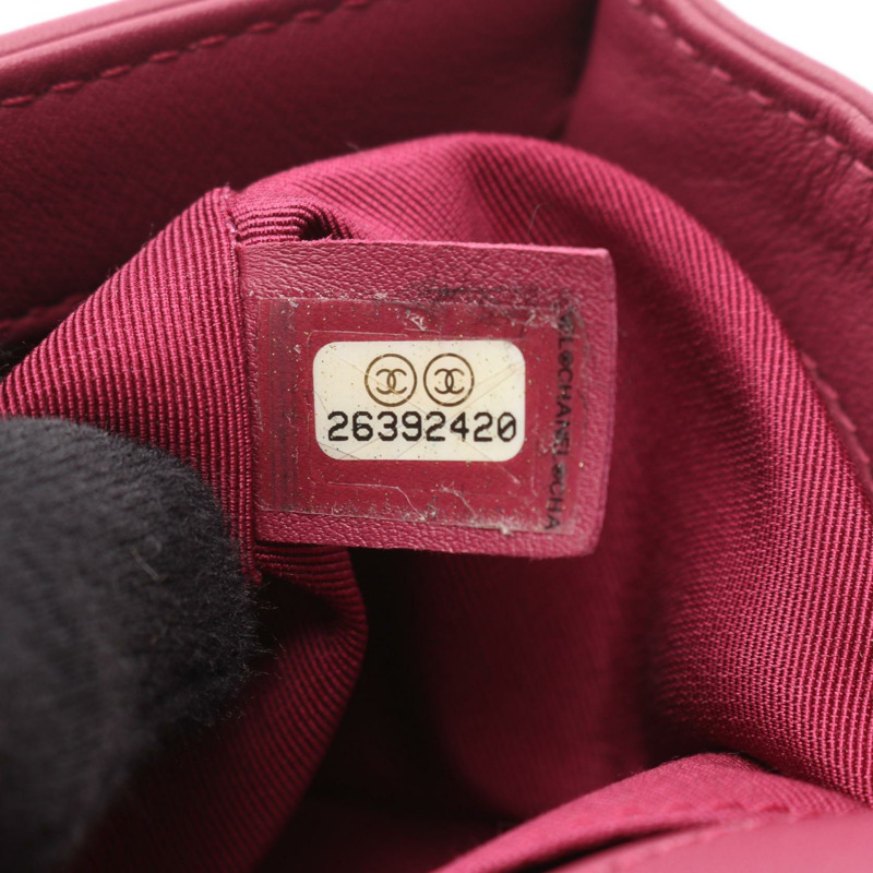 香奈兒 Boy Chanel Chevron 單肩包 A67086 羊皮 波爾多紅 二手 SHW CC-4