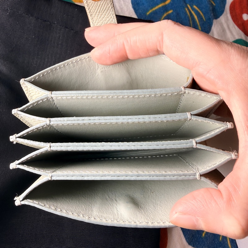 CELINE綠色ACCORDEON零錢包卡夾-5