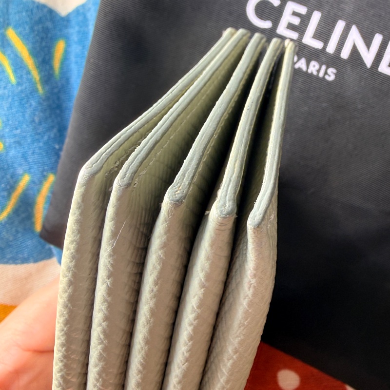 CELINE綠色ACCORDEON零錢包卡夾-11