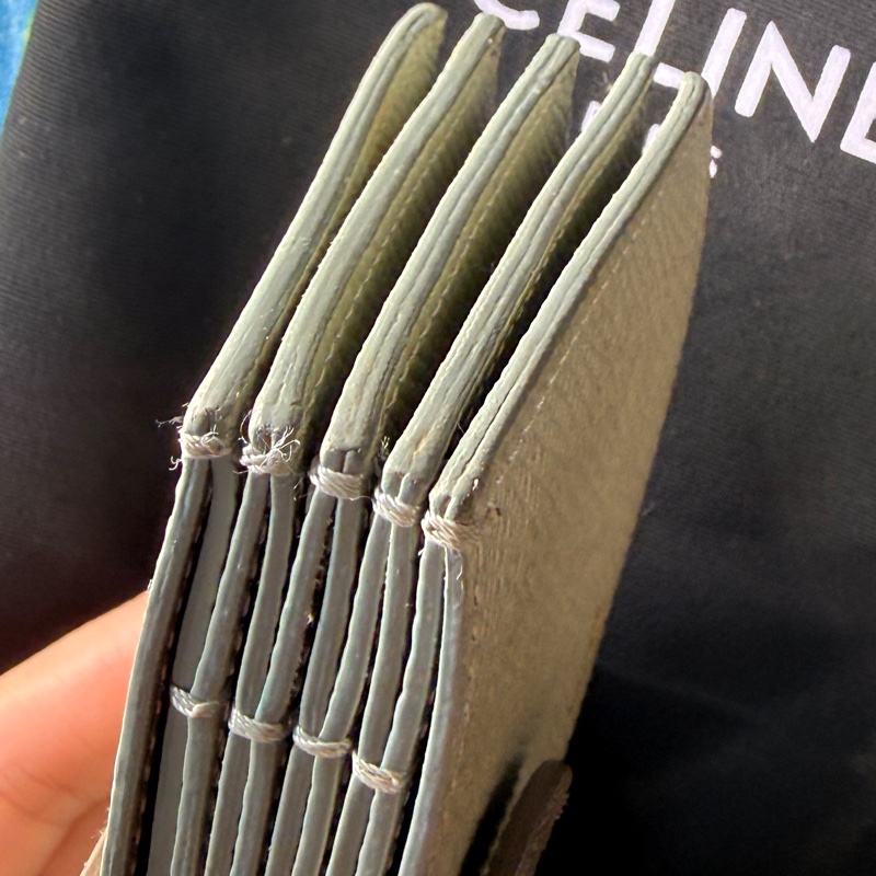 CELINE綠色ACCORDEON零錢包卡夾-18