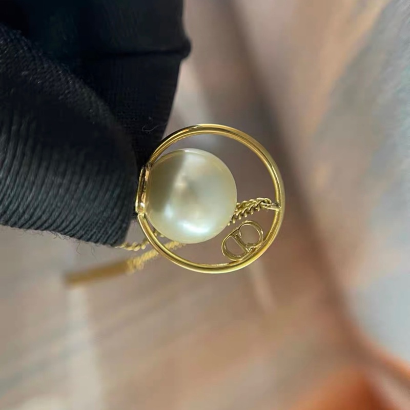 【99新 ✨ 全網最低價！】Dior Tribales系列 珍珠金屬耳釘 金色鏈條（下單前先詢問庫存❗️）-4