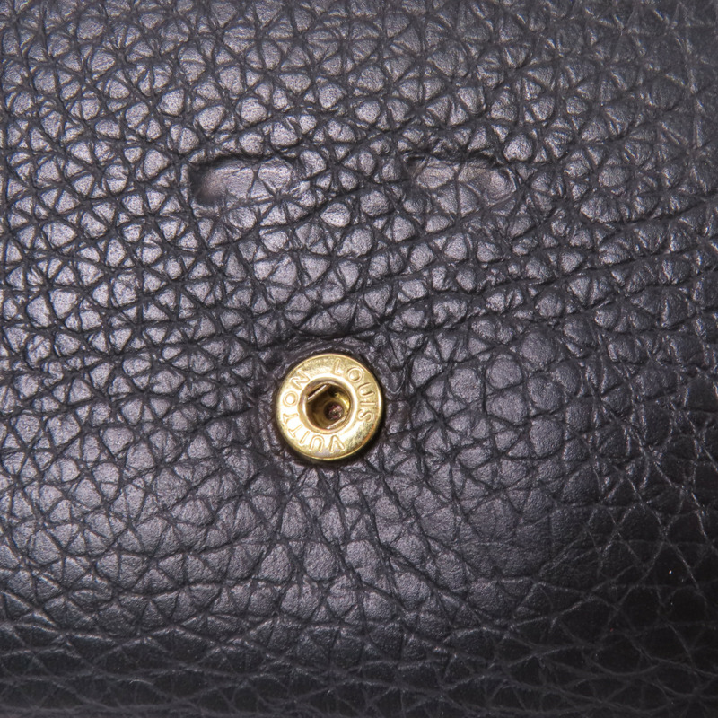 LOUIS VUITTON Taurillon Capucines Compact Trifold Wallet金扣錢包-10