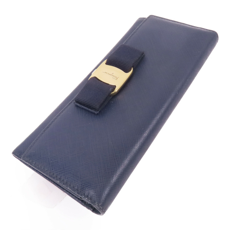 Salvatore Ferragamo 牛皮皮革Long Bifold Wallet金扣長錢包-3