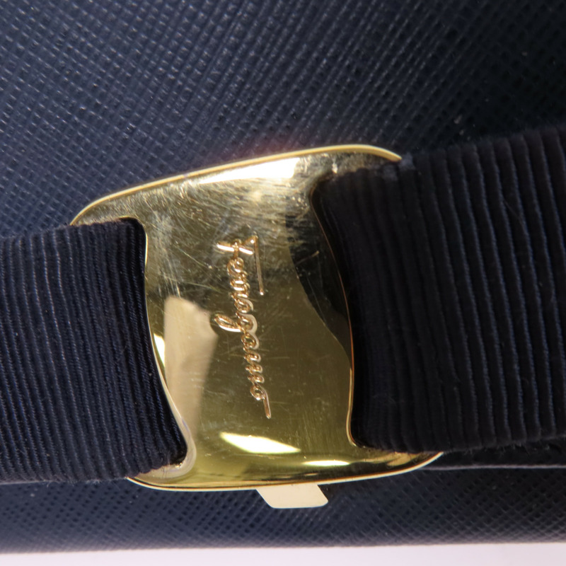 Salvatore Ferragamo 牛皮皮革Long Bifold Wallet金扣長錢包-4