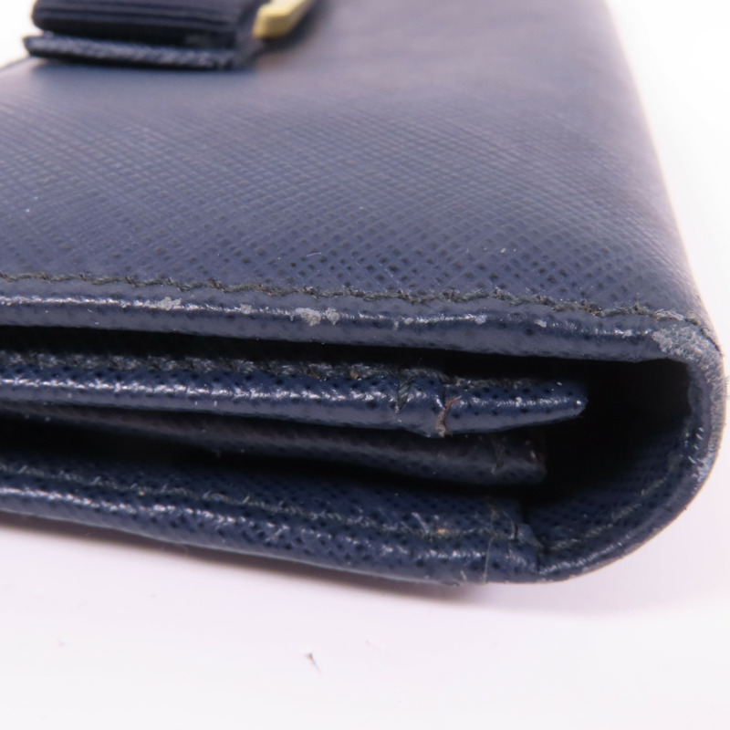 Salvatore Ferragamo 牛皮皮革Long Bifold Wallet金扣長錢包-7