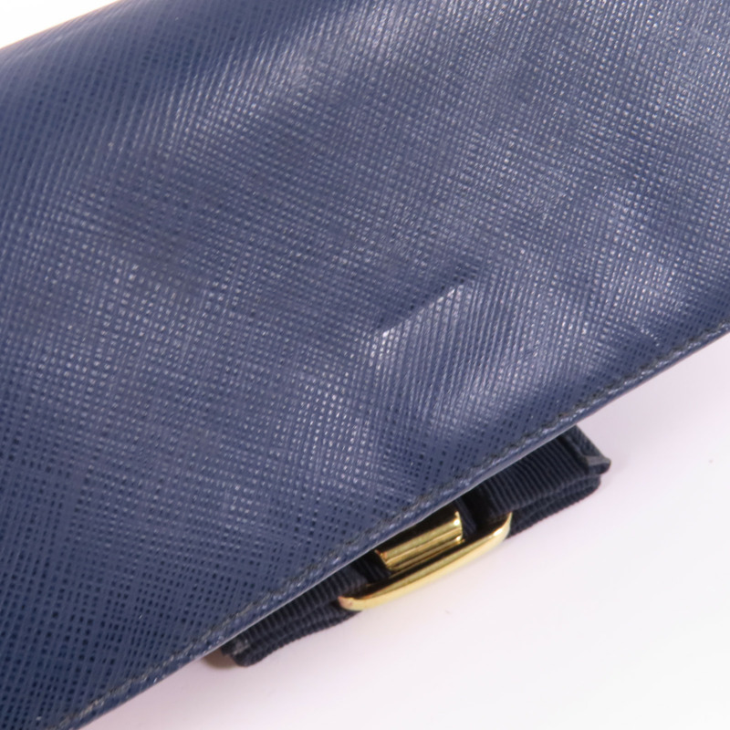 Salvatore Ferragamo 牛皮皮革Long Bifold Wallet金扣長錢包-10