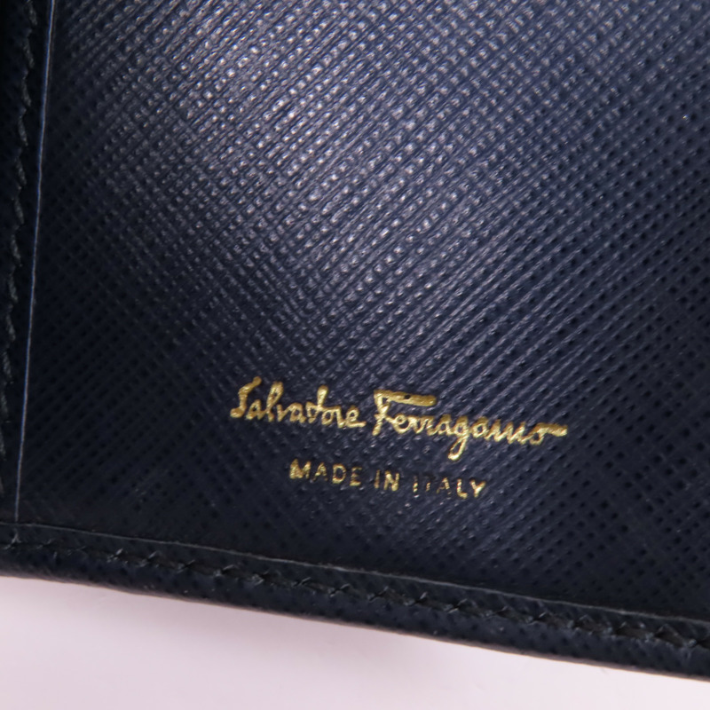 Salvatore Ferragamo 牛皮皮革Long Bifold Wallet金扣長錢包-12