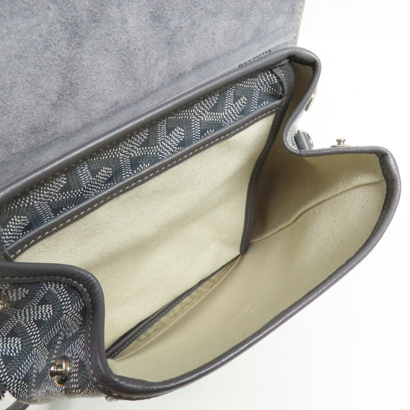 GOYARD 塗層帆布Rucksack銀扣背包-12