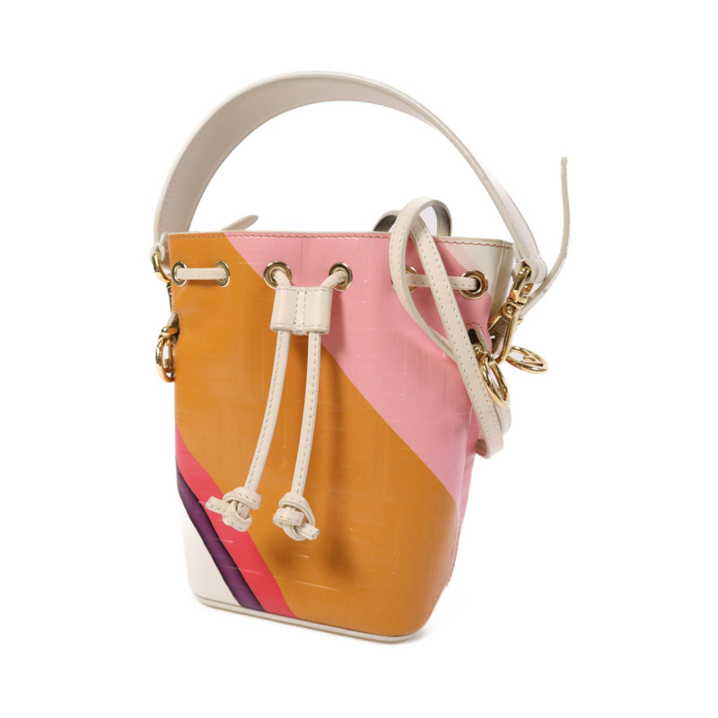 FENDI 牛皮皮革Mon Tresor Mini金扣手挽肩背兩用袋-2