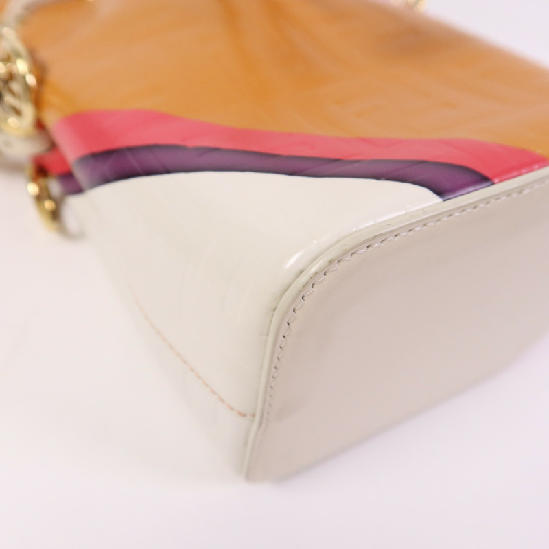 FENDI 牛皮皮革Mon Tresor Mini金扣手挽肩背兩用袋-5