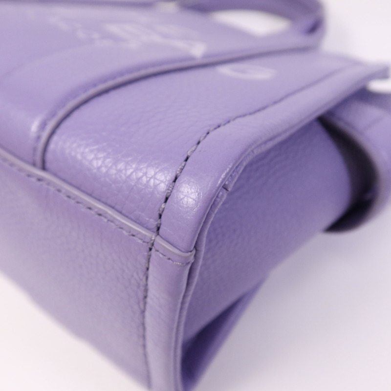 MARC JACOBS 牛皮皮革Shoulder Bag銀扣手挽肩背兩用袋-6