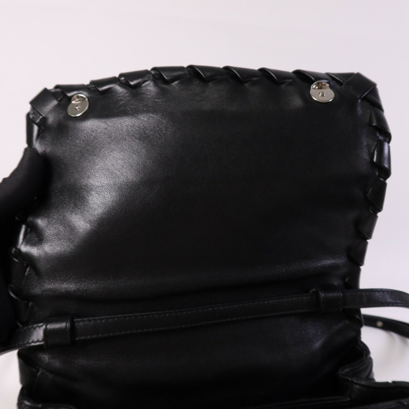 BOTTEGA VENETA 牛皮皮革Shoulder Bag銀扣肩背袋-9