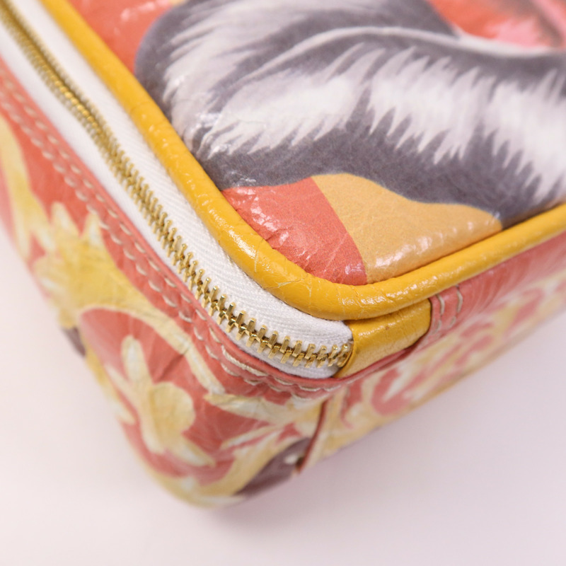 BALENCIAGA 塗層帆布Floral Blanket Square Messenger銀扣手挽肩背兩用袋-4