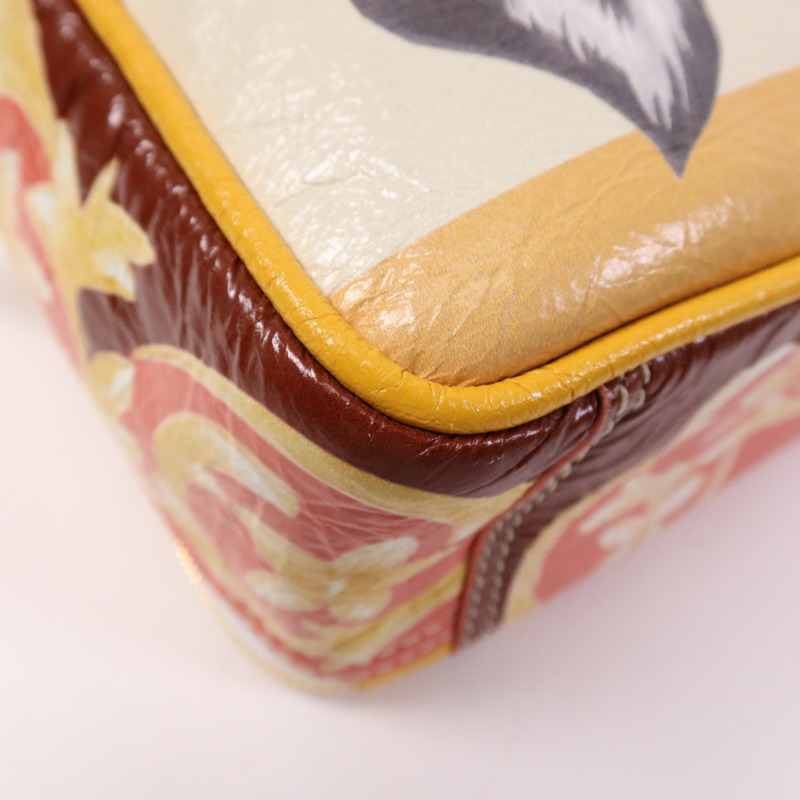 BALENCIAGA 塗層帆布Floral Blanket Square Messenger銀扣手挽肩背兩用袋-6