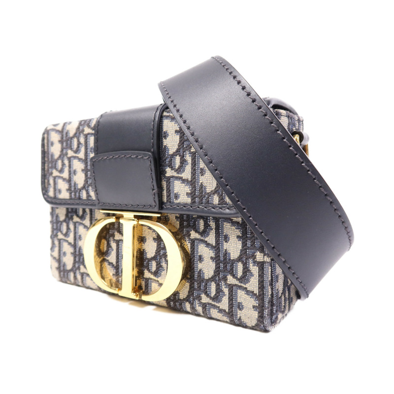 Dior 帆布/皮革30 Montaigne金扣肩背袋袋-1