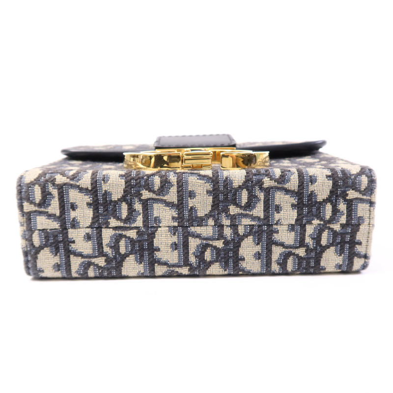 Dior 帆布/皮革30 Montaigne金扣肩背袋袋-3