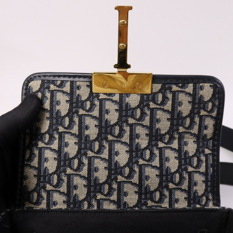 Dior 帆布/皮革30 Montaigne金扣肩背袋袋-10