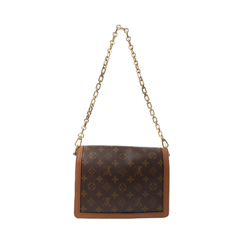 LOUIS VUITTON Monogram Reverse Dauphine MM金扣肩背袋-1