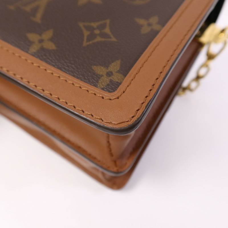 LOUIS VUITTON Monogram Reverse Dauphine MM金扣肩背袋-6