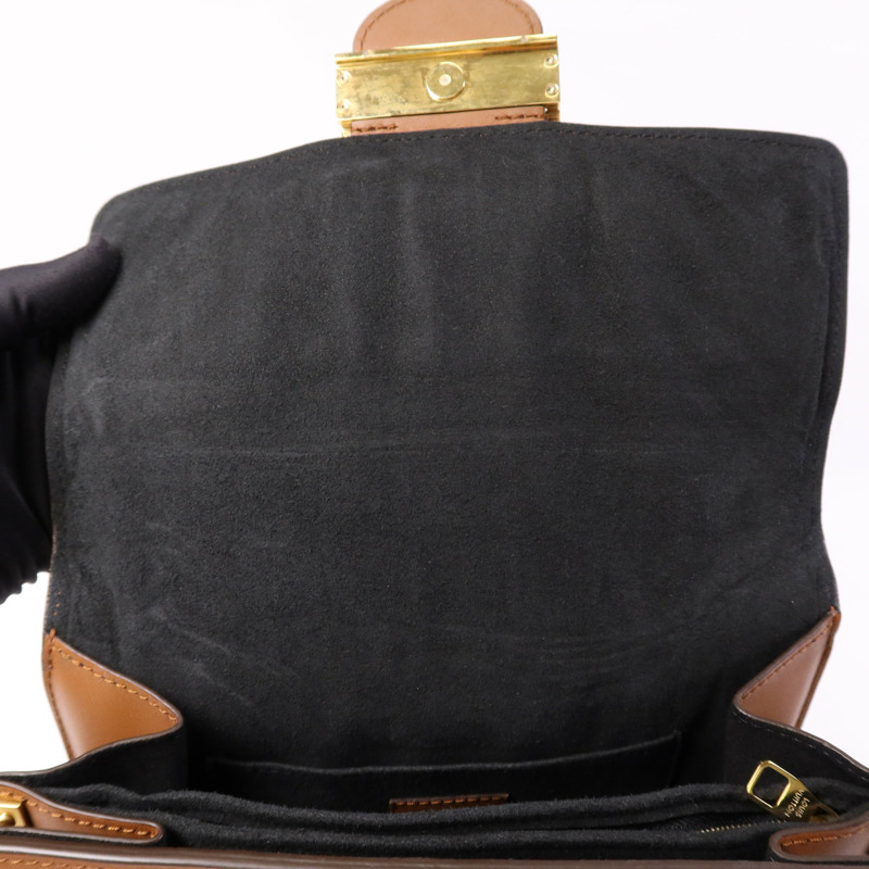 LOUIS VUITTON Monogram Reverse Dauphine MM金扣肩背袋-10