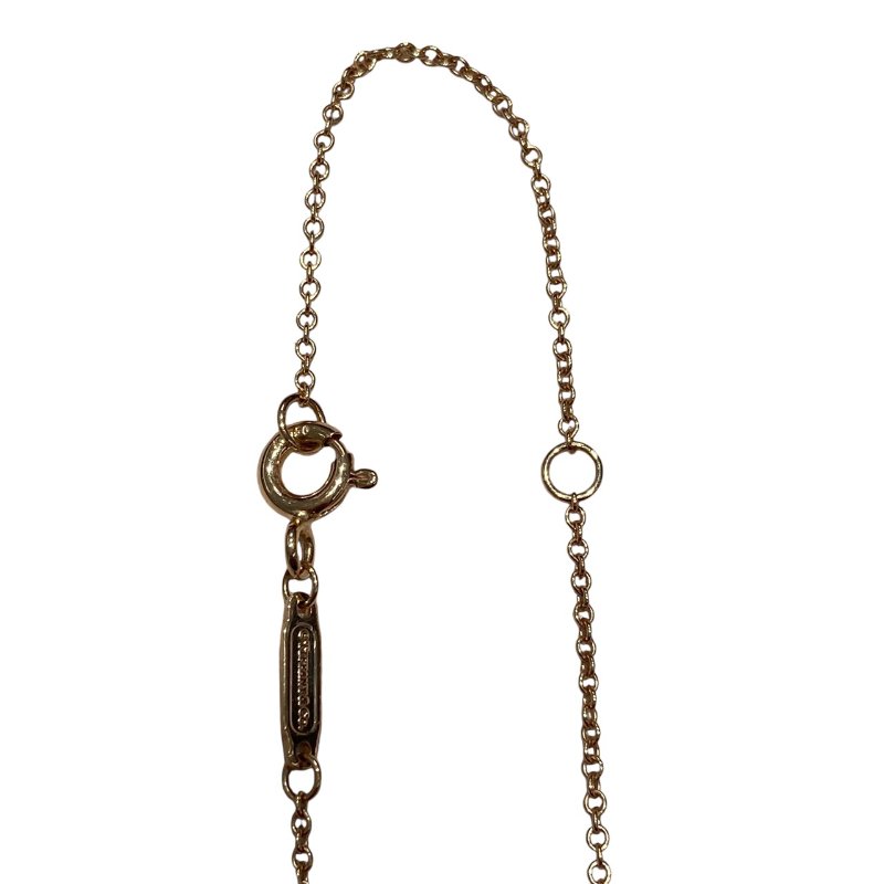 TIFFANY&CO. 蒂芙尼 限定版KNOT項鍊  K18 粉色剛玉 金色 粉色-2