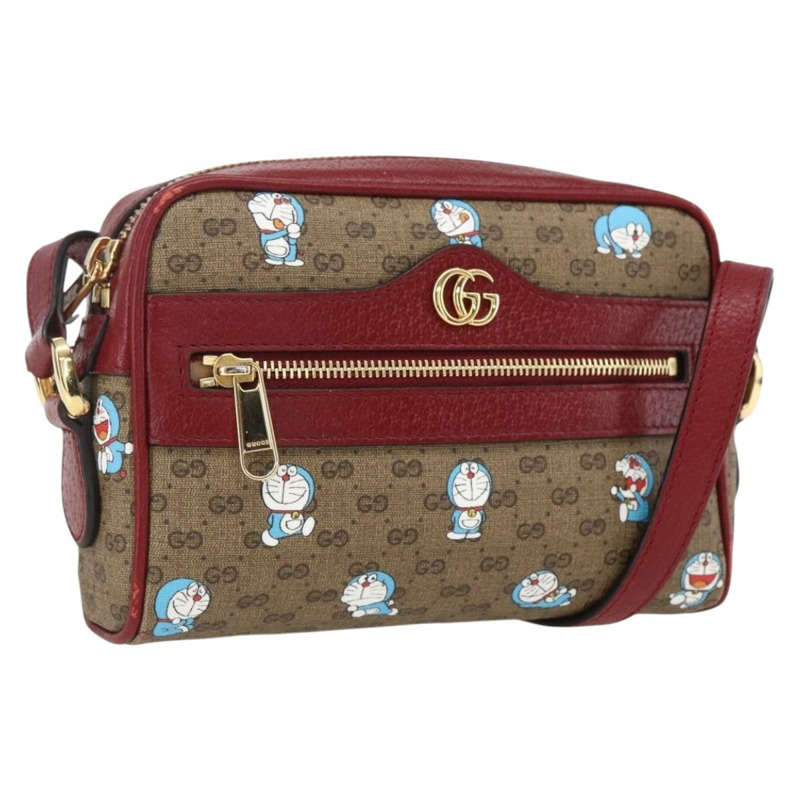 【日本直送】GUCCI GUCCI × 哆啦A夢 Micro GG Supreme 包 PVC 米色 金色 647784 正品 149862SM-0