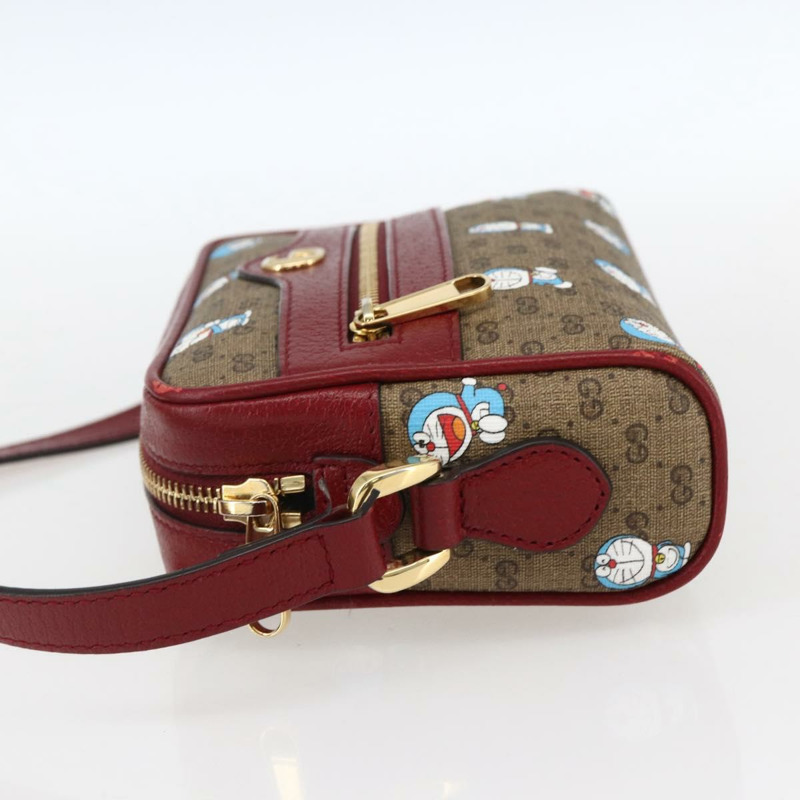 【日本直送】GUCCI GUCCI × 哆啦A夢 Micro GG Supreme 包 PVC 米色 金色 647784 正品 149862SM-2