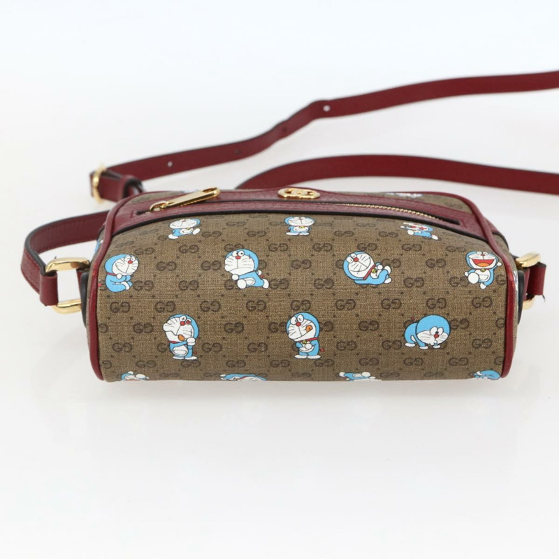 【日本直送】GUCCI GUCCI × 哆啦A夢 Micro GG Supreme 包 PVC 米色 金色 647784 正品 149862SM-4