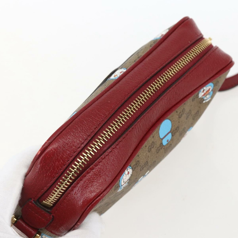 【日本直送】GUCCI GUCCI × 哆啦A夢 Micro GG Supreme 包 PVC 米色 金色 647784 正品 149862SM-5