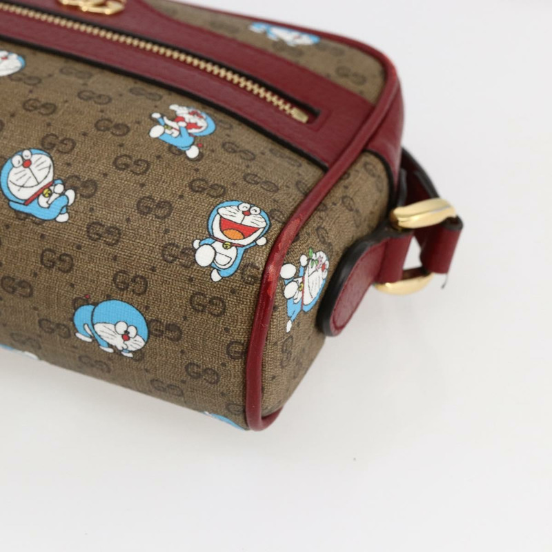 【日本直送】GUCCI GUCCI × 哆啦A夢 Micro GG Supreme 包 PVC 米色 金色 647784 正品 149862SM-7