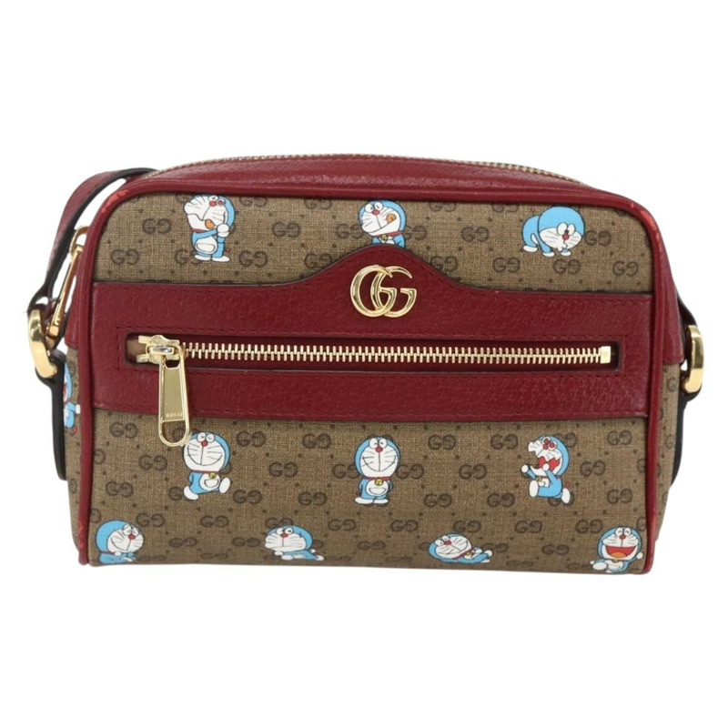 【日本直送】GUCCI GUCCI × 哆啦A夢 Micro GG Supreme 包 PVC 米色 金色 647784 正品 149862SM-12