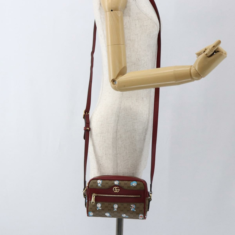 【日本直送】GUCCI GUCCI × 哆啦A夢 Micro GG Supreme 包 PVC 米色 金色 647784 正品 149862SM-23