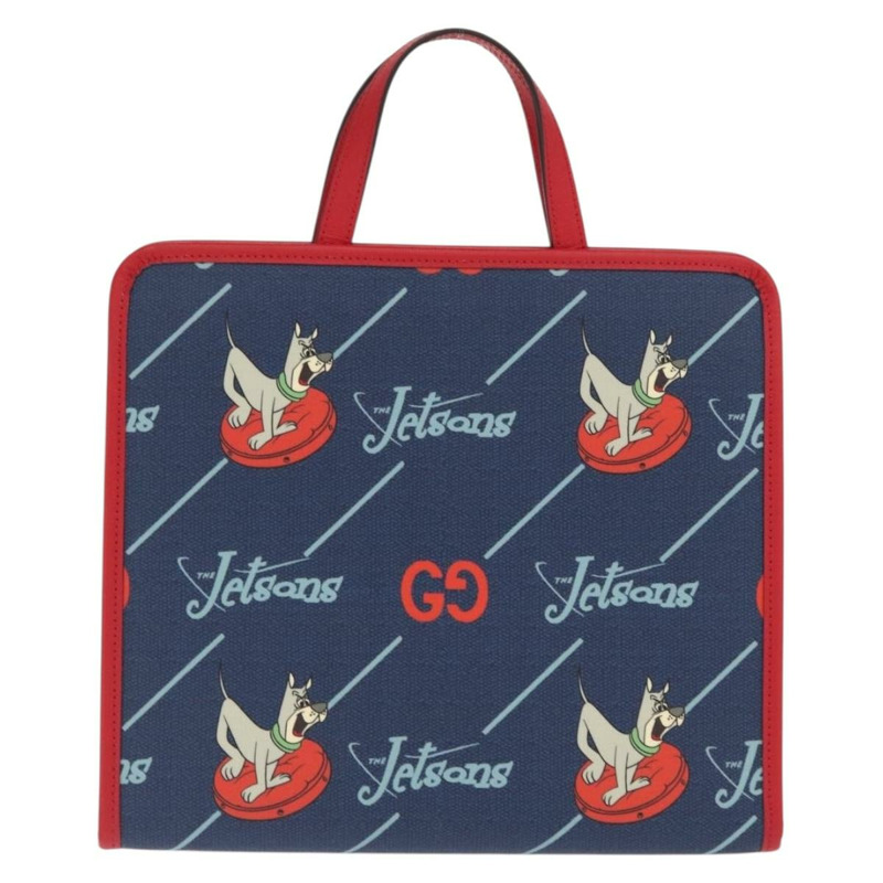 【日本直送】GUCCI 托特包 PVC 海軍藍/銀色 605614 正品 159842M-1