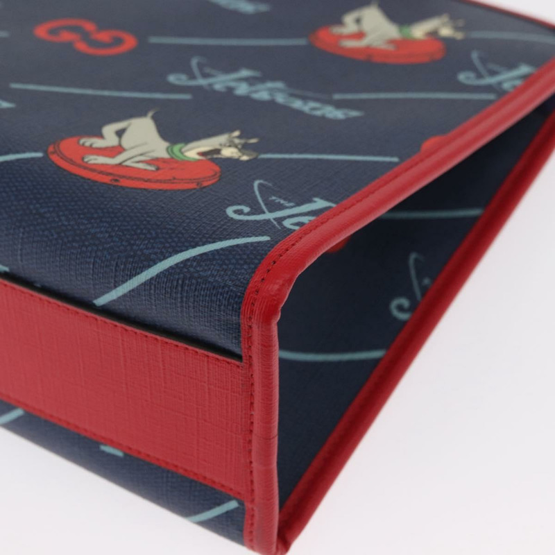 【日本直送】GUCCI 托特包 PVC 海軍藍/銀色 605614 正品 159842M-13