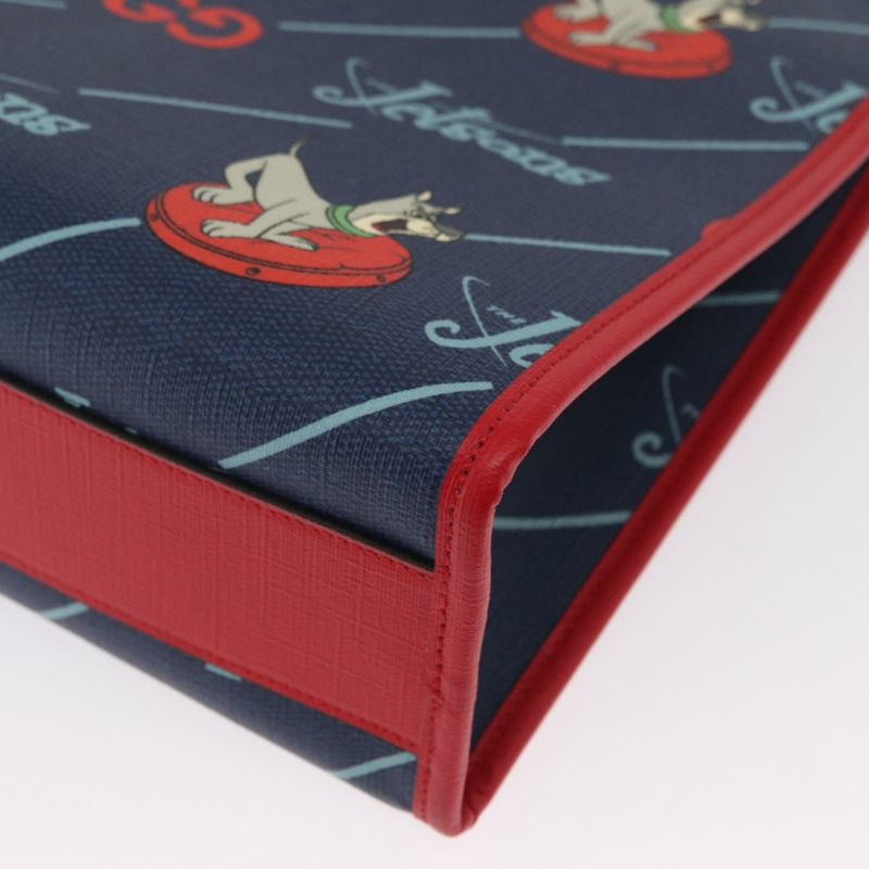 【日本直送】GUCCI 托特包 PVC 海軍藍/銀色 605614 正品 159842M-15