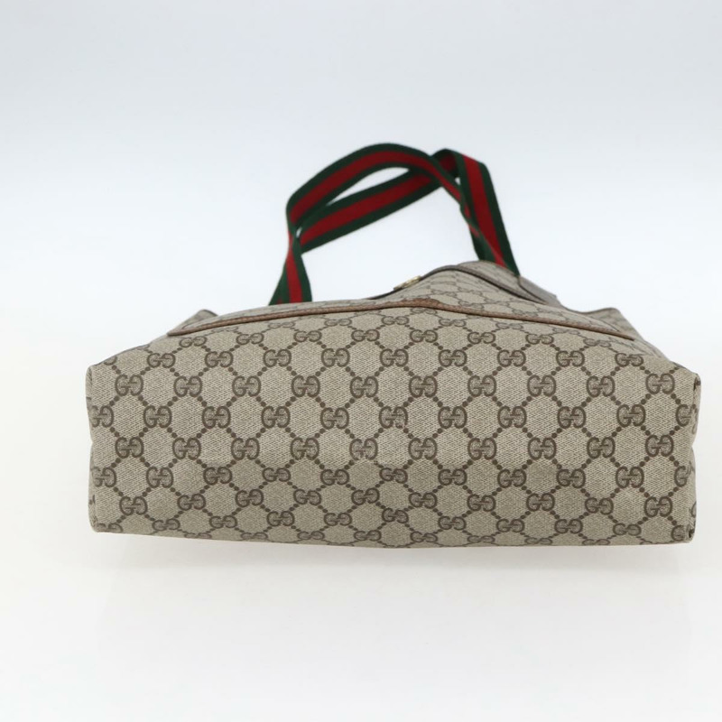 【日本直送】GUCCI GG Supreme Web Sherry Line 手提包 PVC 米色 39 02 003 正品 ep13207V-4
