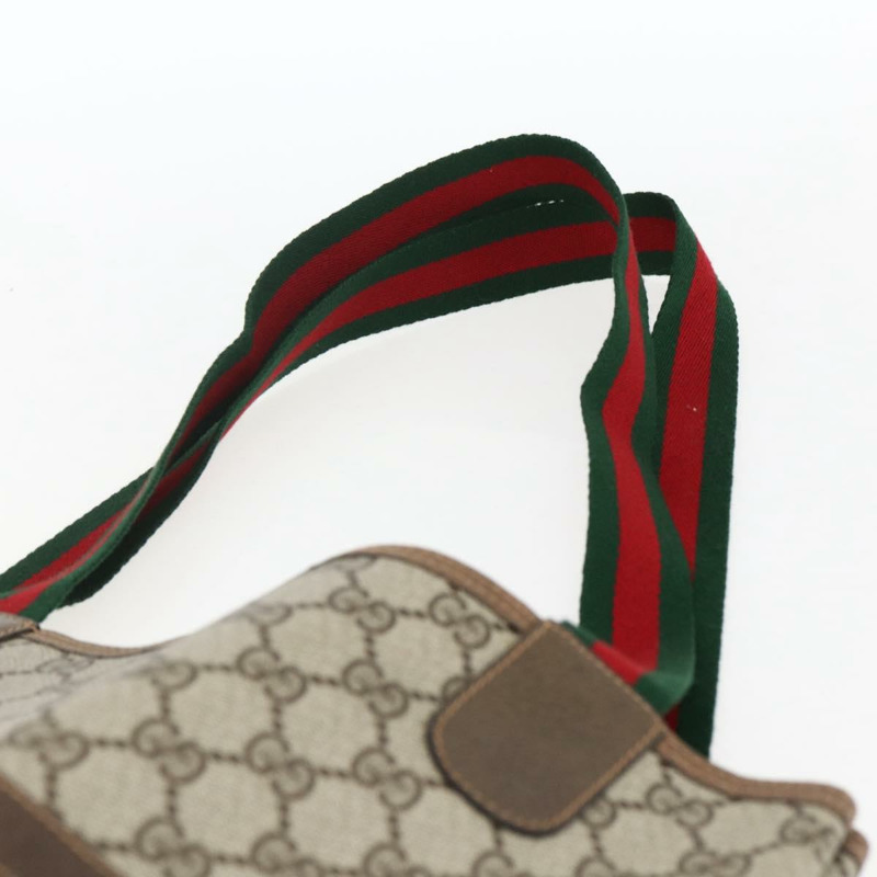 【日本直送】GUCCI GG Supreme Web Sherry Line 手提包 PVC 米色 39 02 003 正品 ep13207V-13