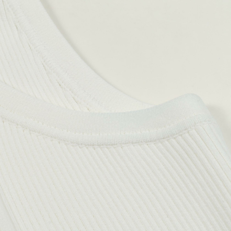 路易威登 (LOUIS VUITTON) 羅紋針織露臍背心 #S 人造絲 白色 二手 女款-8