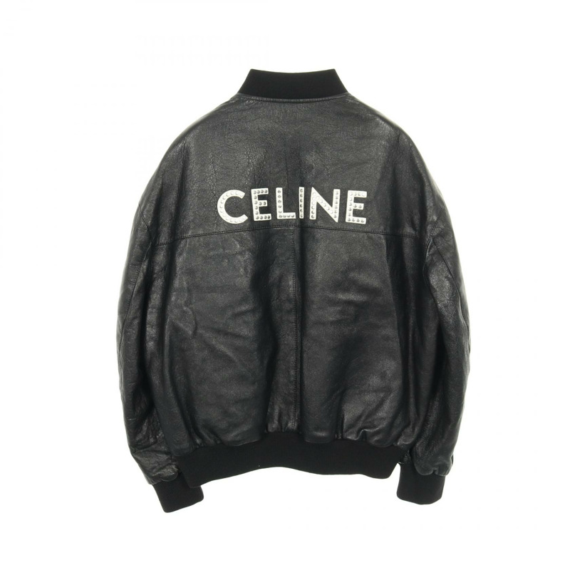 CELINE 黑色皮夾克 #48 二手男款-1