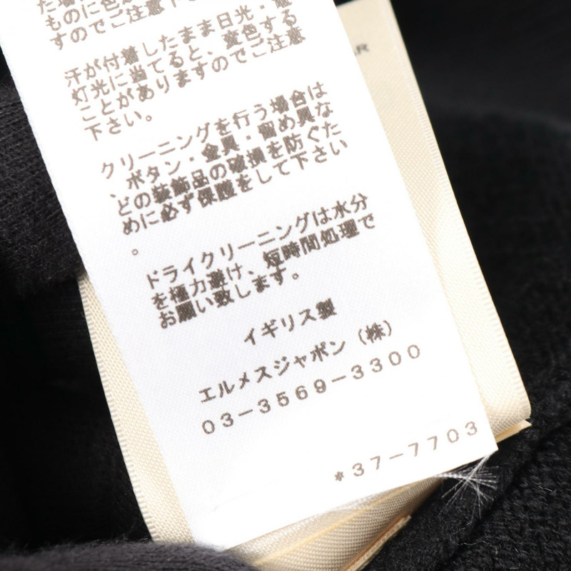 愛馬仕 Sellier 紐扣針織背心 3H2706D1 羊絨黑色 二手 女款 34 碼-4