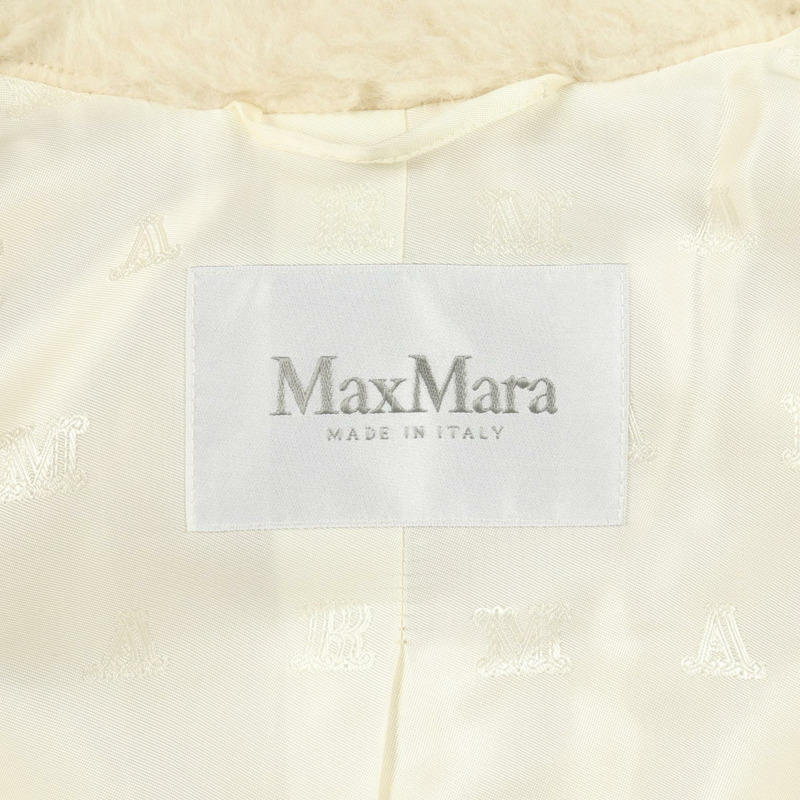 MAX MARA TEDDY 泰迪熊圖案 其他外套 羊毛 絲綢 羊駝毛 白色 二手 女款-2