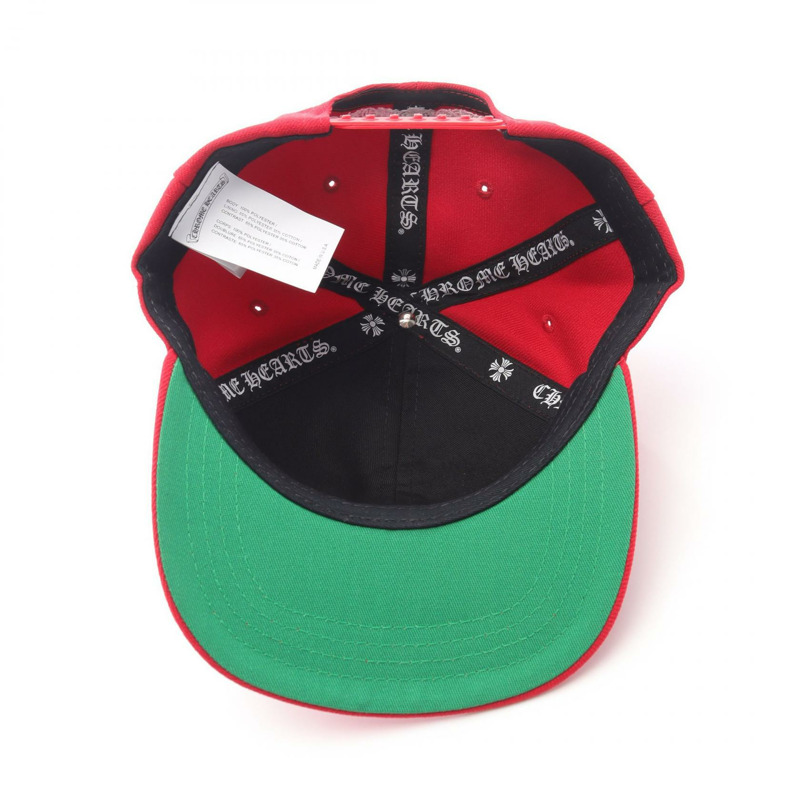 鉻心 CH 標誌刺繡棒球帽 棉/聚酯纖維 紅色 二手 男款-2